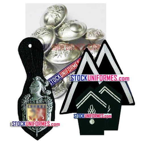 Boutons et grenades de col et accessoires Vareuse et Spencer Gendarmerie